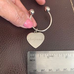 Heart key ring with GIRLFRIENDS inscribed